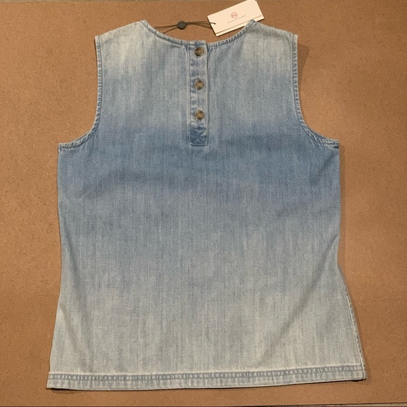 Adriano Goldschmied AG 'Teagan' Chambray Sleeveless Denim Top, Size XS, NWT - Picture 5 of 12
